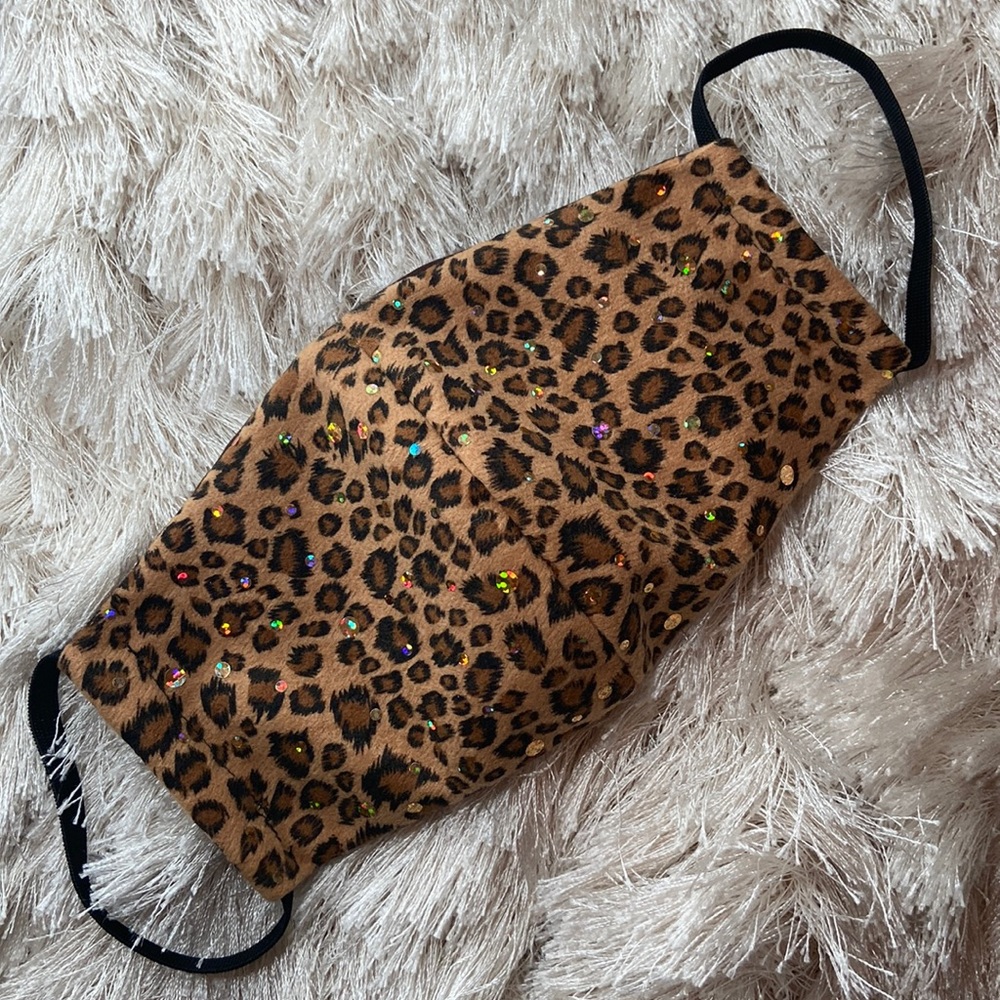 Hand Made Animal print face mask, S/M